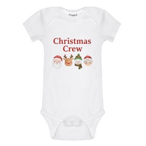 Everyday Kids Christmas Collection Christmas Crew Baby Onesie – Festive Character Graphic Bodysuit - 1 of 4