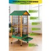 Bird Cage, 66''H Extra Large Bird Cage, w/Removeble Tray, Waterproof Roof, Easy to Clean, Lockable Caster,Indoor& Outdoor Application for Conure,Macaw - 4 of 4