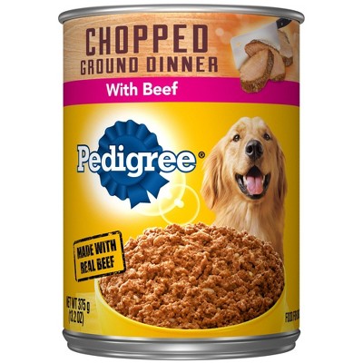 Pedigree Chopped Ground Dinner Wet Dog Food with Beef - 13.2oz