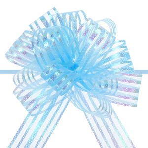 Unique Bargains Large Gift Wrapping Bows Chiffon Pull Bow Ribbon 15 Pcs - 1 of 4