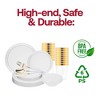 Smarty Had A Party Clear Flat Round Plastic Tableware Set - 120 Sets - 4 of 4