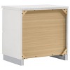 PAGED High Gloss Nightstand Modern Side Table with 2 Storage Drawers and Metal Handles, Bedside Cabinet for Bedroom, Living Room - 4 of 4