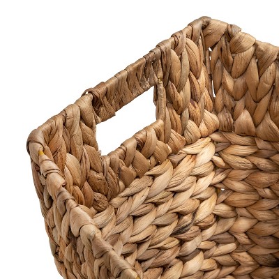 Eco-Friendly Natural Water Hyacinth 3-Piece Oval Storage Basket Set
