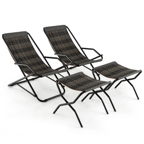 Folding sling best sale lounge chair