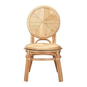 bali & pari Carita Rattan Dining Chair Natural Brown: No Assembly Required, Spot Clean, Wood Frame - 1 of 4