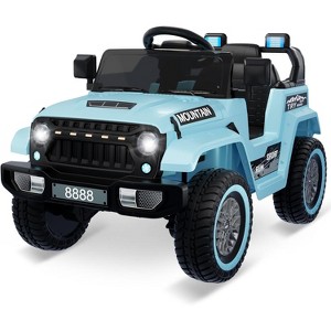 12V Kids Ride-On Truck Car, Battery-Powered Electric Vehicle with Remote Control, 3 Speeds, LED Lights, Music, MP3, USB, Bluetooth, Ages 3-6 - 1 of 4