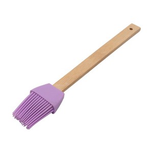 Unique Bargains Basting Brush 28g Wooden Handle Baking Brush Dishwasher Safe Silicone 9.25"x1.5" 1Pcs - 1 of 4