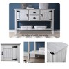CAVINAS 48 inch Rectangle Console Table,Retro Entryway Table with 2 Drawers and Cabinets for Living Room,Hallway - 4 of 4