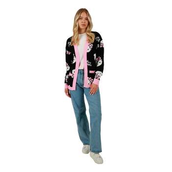 Women's Officially Licensed Hello Kitty Relaxed Fit Knit Cardigan