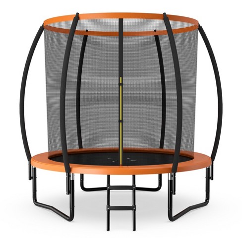 Large trampoline with outlet net