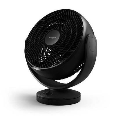 Honeywell HF710 Turbo Force Oscillating Floor Fan Black: Portable Electric Fan for Rooms, Adjustable Tilt, 3 Speeds