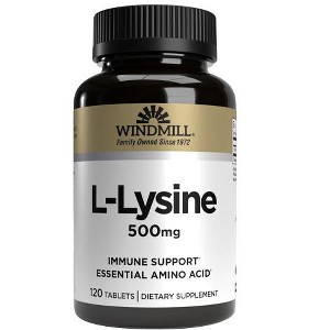 Windmill L-Lysine HCl 500 mg - 120 Tablets - 1 of 2
