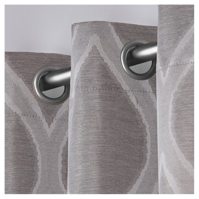 Ash Grey Room-Darkening Linen Grommet Curtain Panel