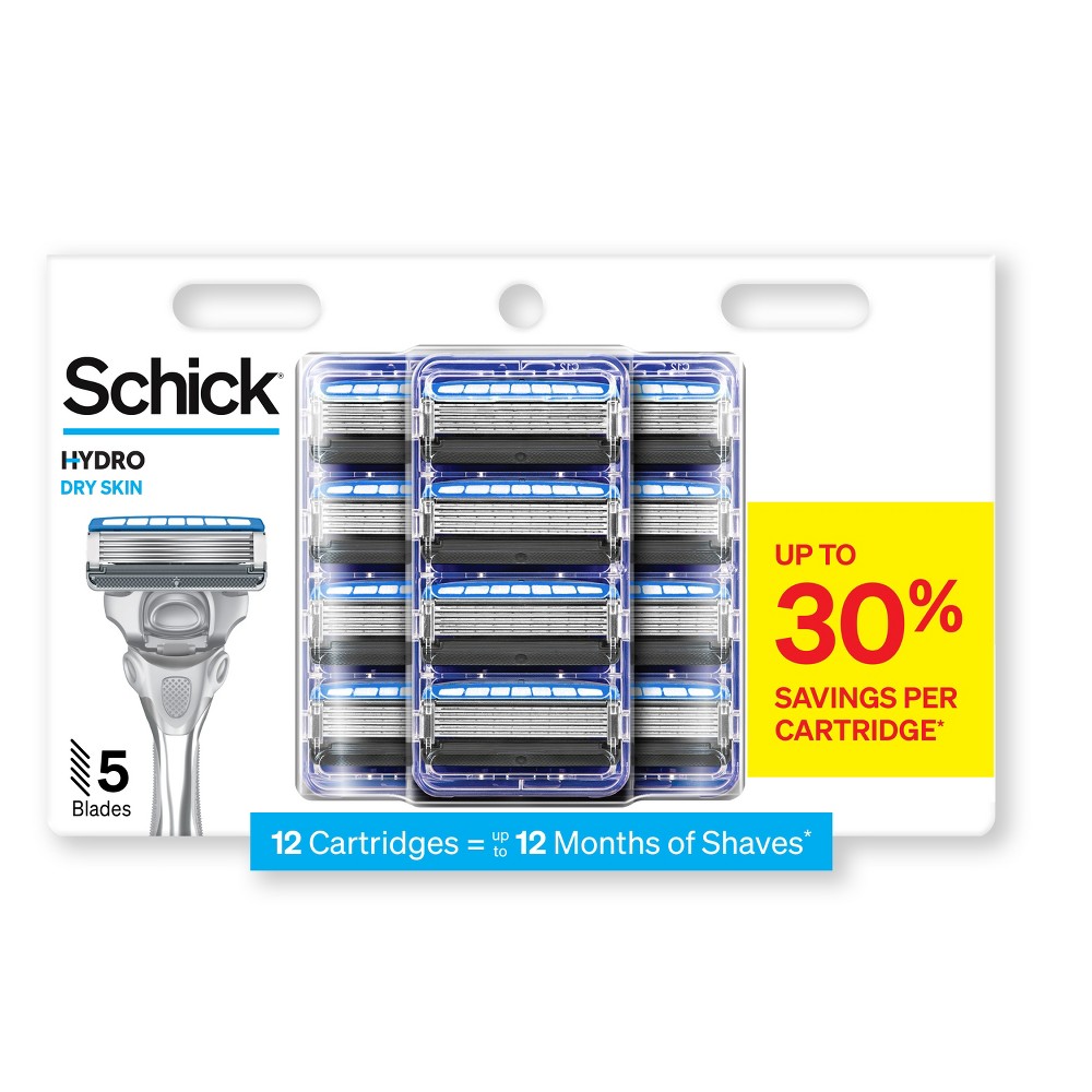 Photos - Razor / Razor Blade Schick Hydro Dry Skin Men's Razor Refills - 12ct