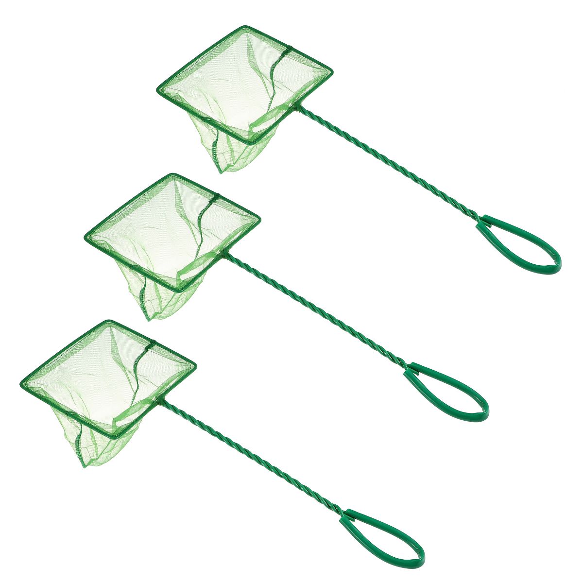 Unique Bargains Aquarium Fish Net Aquarium Fish Tank Accessories Small Fish Fine Net Green 6'' 3Pcs