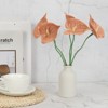 Unique Bargains Artificial Anthurium Lily Flowers for Home Decor 10 Pcs - 4 of 4