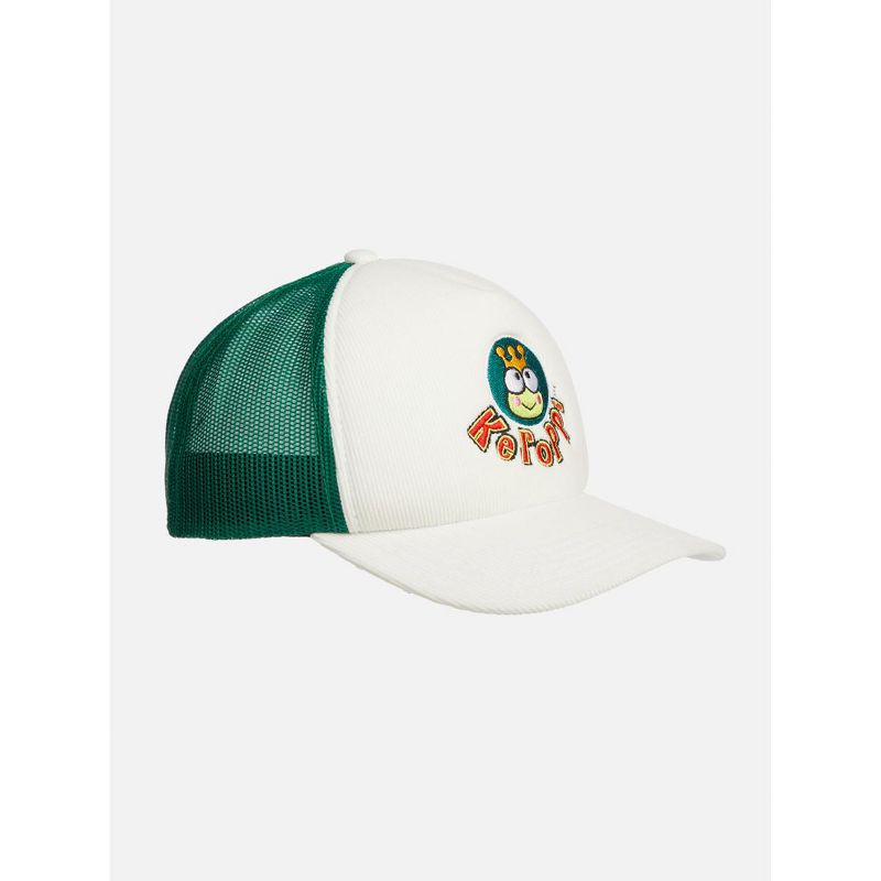 Keroppi King Keroppi Character Circle White & Green Trucker Hat, 2 of 5