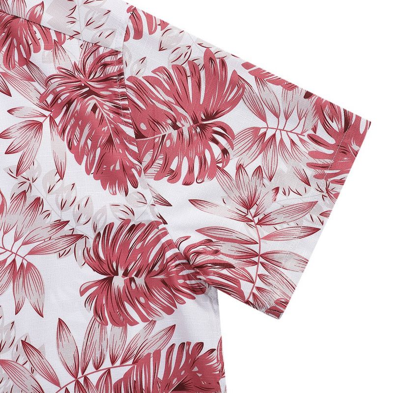 Men's Hawaiian Shirts Floral Printed Button Down Summer Tropical Holiday Beach Party Shirts, 5 of 7