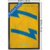 Trends International NFL Los Angeles Chargers - Logo 25 Framed Wall Poster Prints Black Framed Version 22.375" x 34" - 3 of 4