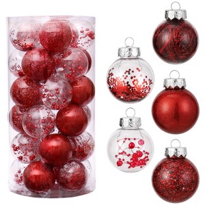 GustoWave 30 Pcs Christmas Ball Ornaments, Xmas Tree Baubles Set for Holiday, Wedding, Party - 1 of 4
