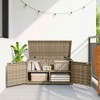 vidaXL Patio Storage Cabinet Tool Organizer Outdoor Furniture Poly Rattan - 2 of 4