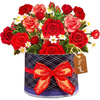 Paper Love 3D Box of Roses Pop Up Card - Frndly 8"x6"