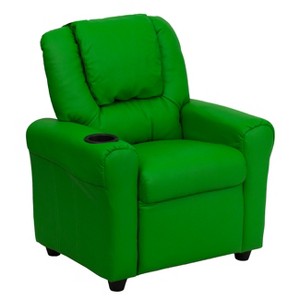 Emma and Oliver Contemporary Kids Recliner with Cup Holder and Headrest - 1 of 4