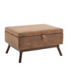 CAVINAS Mid-Century Modern Square Storage Ottoman,Convertible Footstool with Hidden Storage,Entryway Bench for LivingRoom,Bedroom - 2 of 4