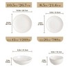 vancasso 16 piece white five-leaf flower embossed ceramic tableware set includes 4 dinner plates/dessert plates/pasta/cereal bowls - 2 of 4