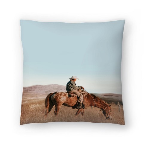 Cowboy Western Throw Pillow 18 inchx18 inch