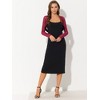 INSPIRE CHIC Women's Sheer Elegant Wedding Open Front Crop Bolero Shrugs - 3 of 4