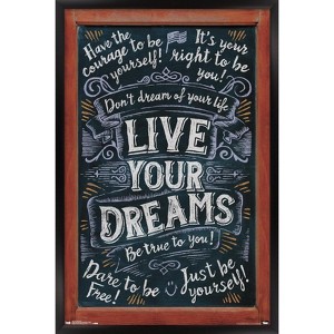 Trends International Live Your Dreams Framed Wall Poster Prints - 1 of 4