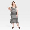 Women's Midi Sweater Dress - Universal Thread™ Black/White Striped - 3 of 3