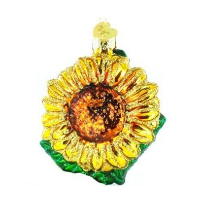 Old World Christmas Glass Blown Ornament for Christmas Tree, Garden Sunflower