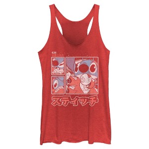 Women's Lilo & Stitch Comic Book Panels Racerback Tank Top - 1 of 4