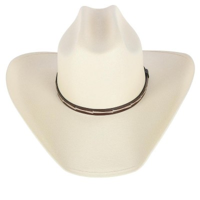 CTM Men's Western Canvas Hat with Leather Hatband - image 5