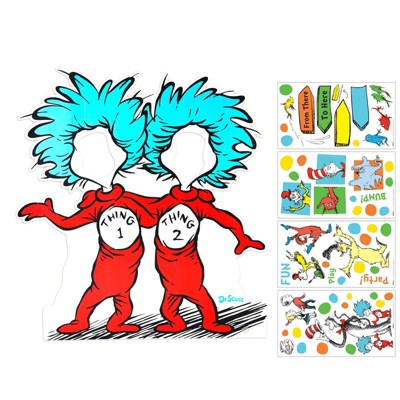 Birthday Express Dr. Seuss Favorites Stand Up Decal Combo