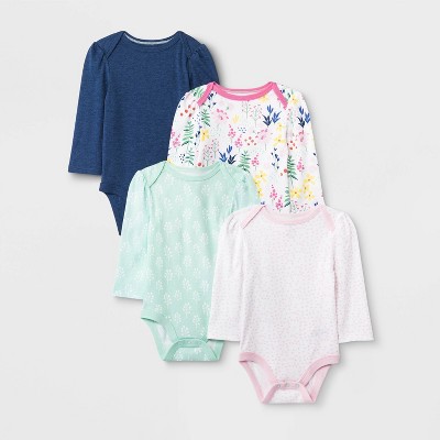 Baby Girls' 4pk Long Sleeve Wildflower 