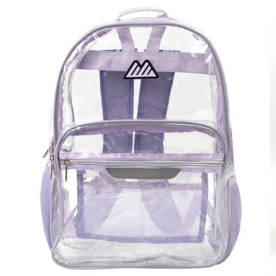 Summit Ridge Clear 18 Backpack with Patch Printed Straps Lilac