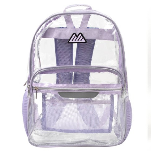 Purple clear backpack best sale