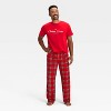 Men's "Cabin Crew" Short Sleeve Holiday Matching Family Pajama Shirt - Wondershop™ Red - 3 of 4