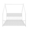 Lyngins Twin Size Bed Frame, Kids' House Bed Frame with Roof & Colorful Lights, Metal  Floor Bed Frame with Slats and Legs, Toddler Bed with Backrest - 3 of 4
