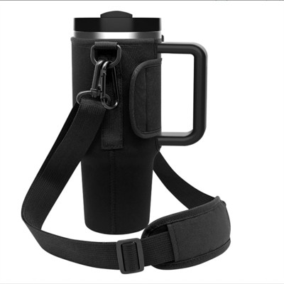 BABYYER Water Bottle Carrier Bag Fits 40 Oz Tumbler with Handle, Bottle Bag with Adjustable Shoulder Strap, Neoprene Bottle Holder