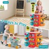 Costway 76 PCS Pretend Play Grocery Store Set with Shopping Cart Scale Scanner Light Sound Pink/Multicolor - 4 of 4