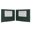 vidaXL Party Tent Sidewall 2 pcs with Window PE Green - 2 of 4