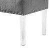 Roundhill Furniture Valley Button tufted Velvet Upholstered Bench With Acrylic Leg, Gray - 4 of 4