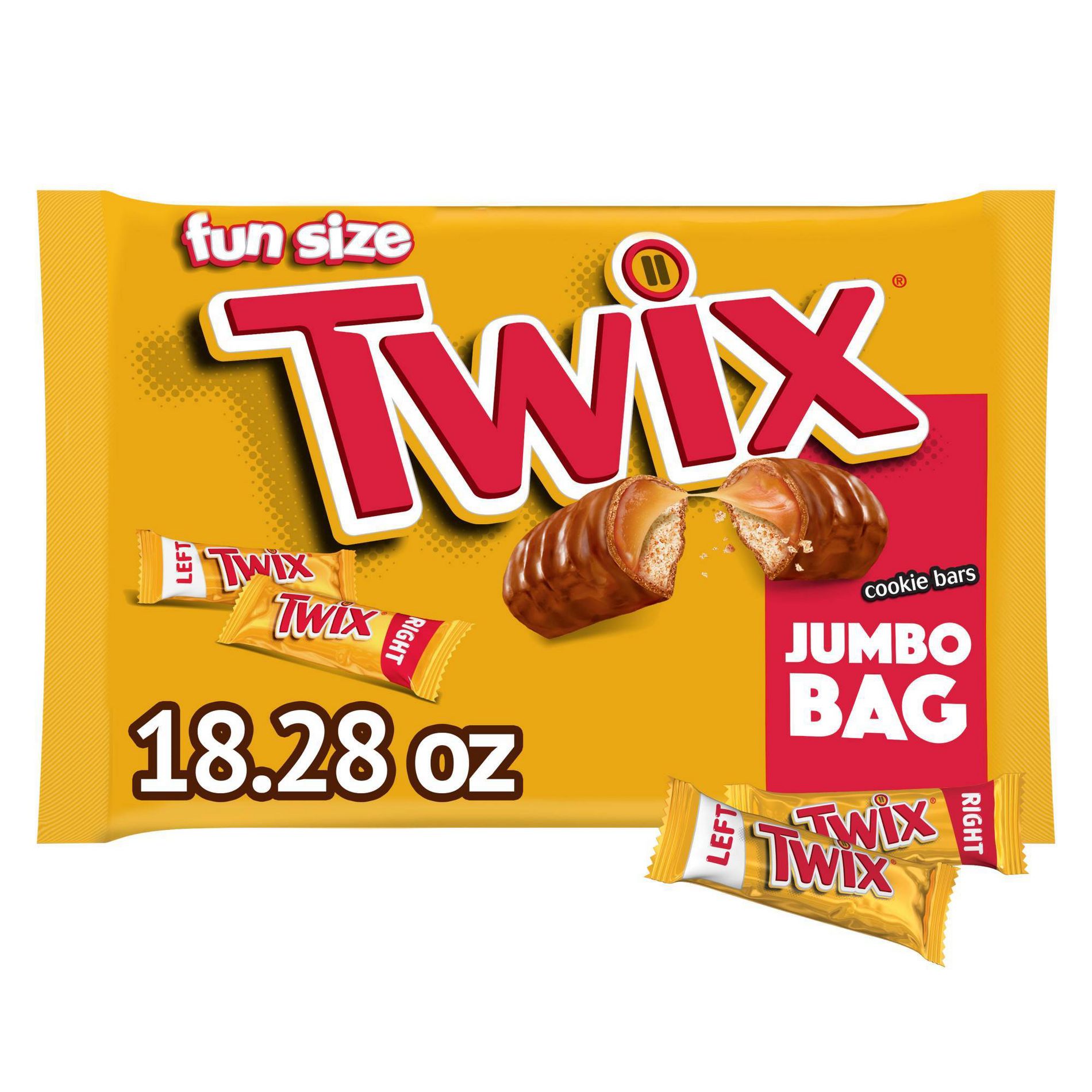 Twix Halloween Chocolate Caramel Cookie Bars Fun Size - 18.28oz
