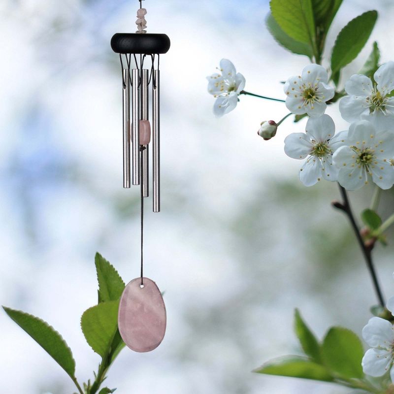 Woodstock Windchimes Precious Stones Chimes Amethyst, Wind Chimes For Outside, Wind Chimes For Garden, Patio, and Outdoor Décor, 12"L, 3 of 9