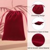 Unique Bargains Mini Smooth Soft Christmas Satin Bags with Drawstring 20 Pcs - 3 of 4