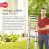 Hailo Height Adjustable Aluminum Telescoping Ladder, Compact Folding Design, Lightweight and Portable for Multi Purpose Use, 11 Rungs, Red/Black - 4 of 4
